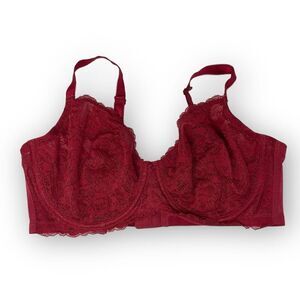 Torrid Curve Red Lace Unlined Full Coverage Underwire Bra Women’s Size 40D